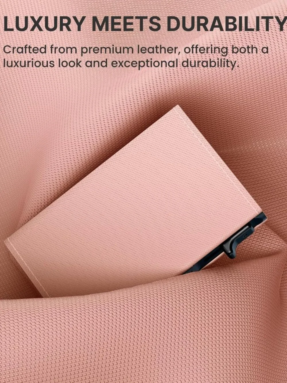 Genuine Leather RFID Blocking Wallet - Slim Minimalist Card Holder, 9-14 Cards